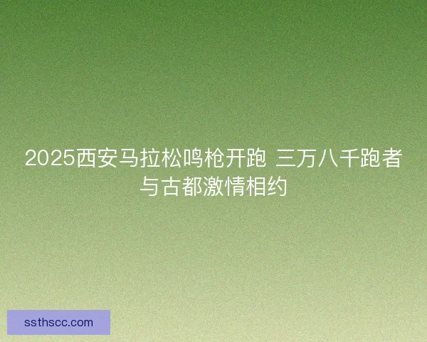 2025西安马拉松鸣枪开跑 三万八千跑者与古都激情相约