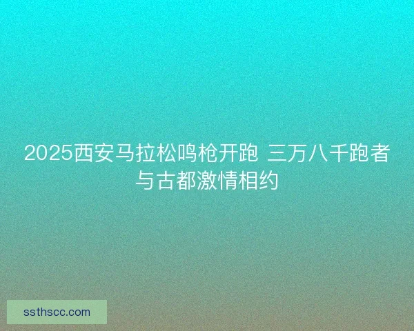 2025西安马拉松鸣枪开跑 三万八千跑者与古都激情相约